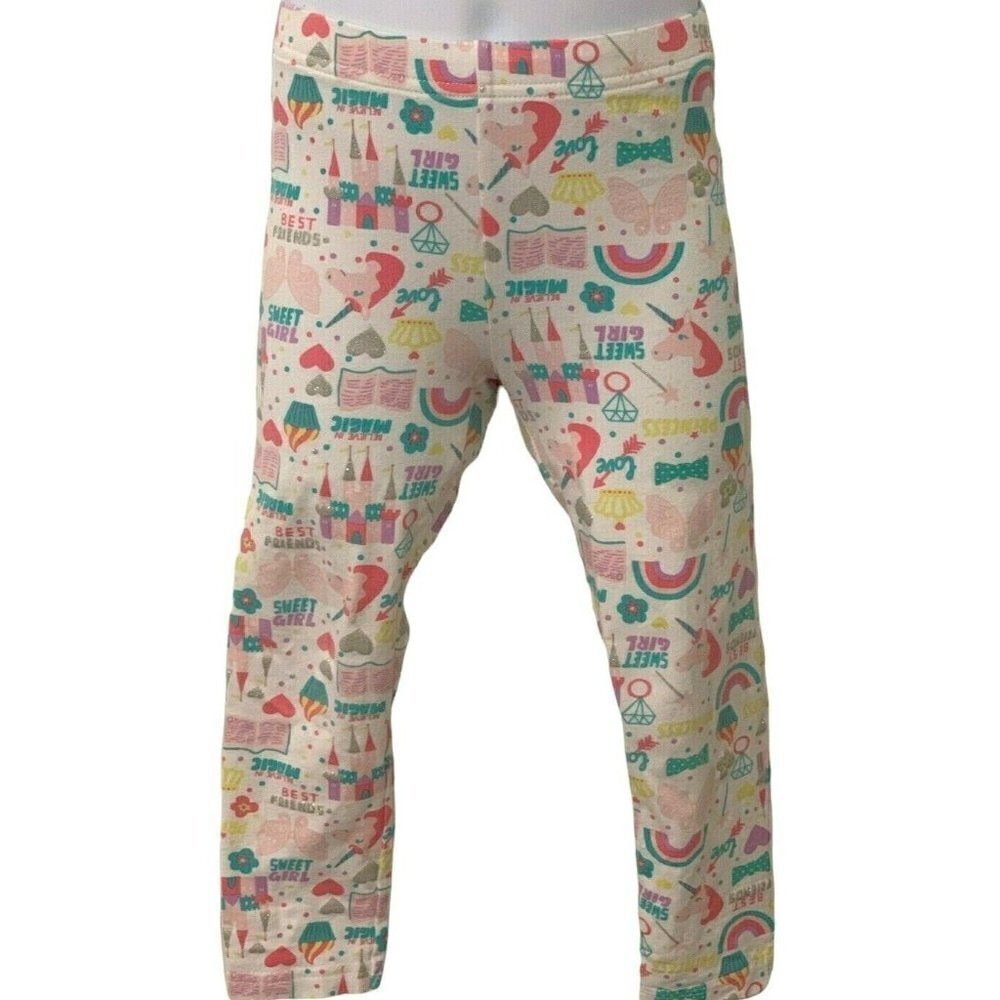 Carter's Girls Sweet Girl Leggings Believe In Magic Size 4T Multicolor